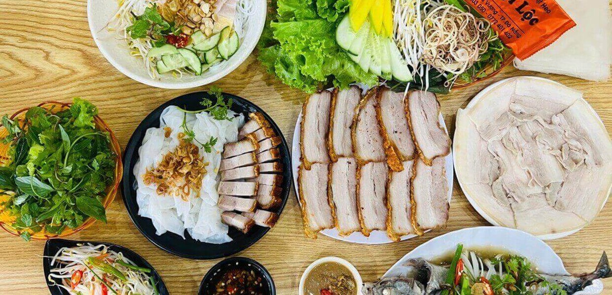 Quan banh trang cuon thit heo da nang