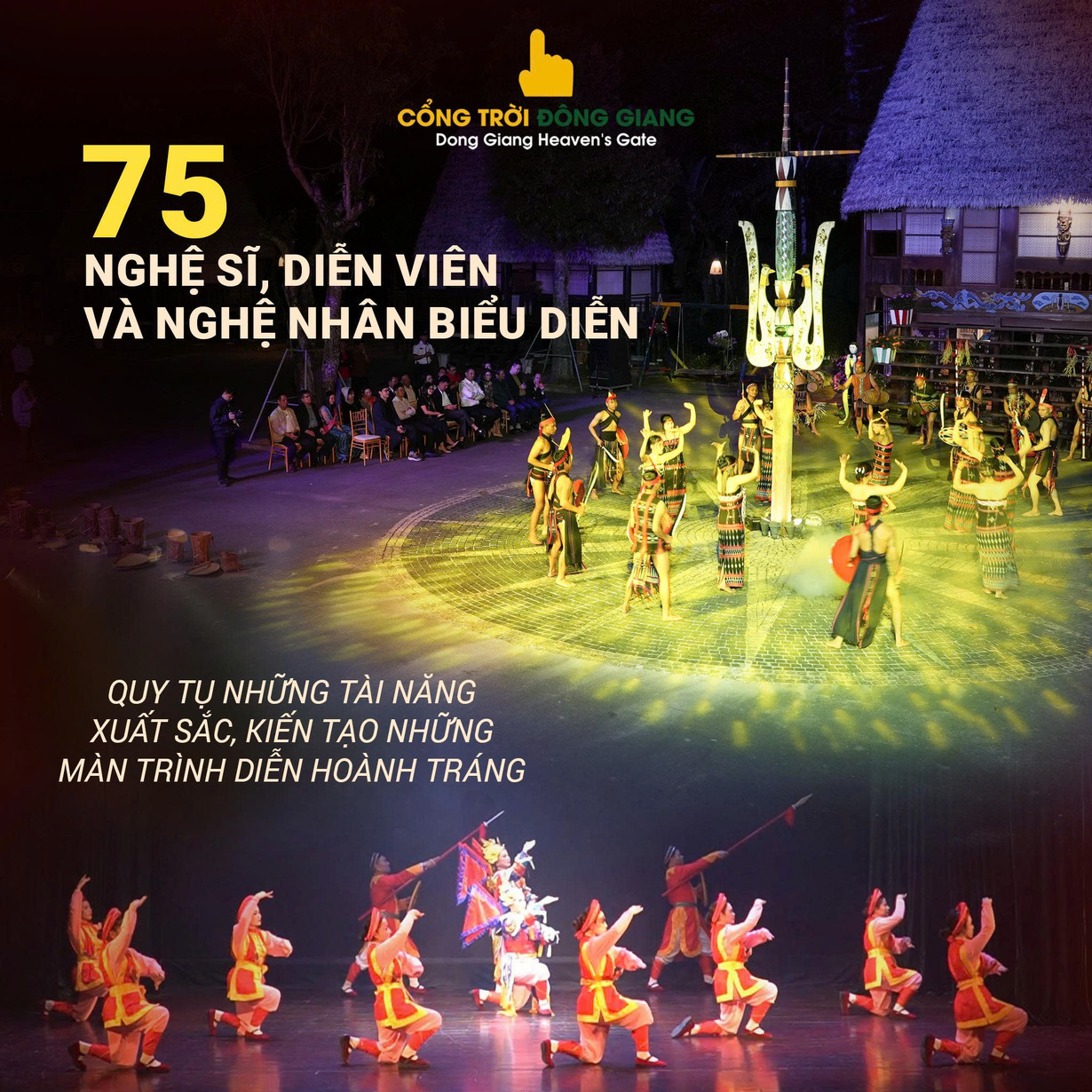 75 nghệ sĩ, diễn viên và nghệ nhân hội tụ tại Làng văn hóa Cơ Tu