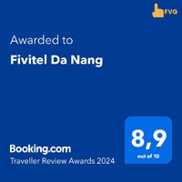 Fivitel Da Nang được khách hàng bình chọn 8.9 điểm trên Booking.com