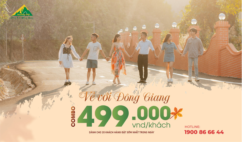 GOLDEN AUTUMN, EXPERIENCE AT DONG GIANG HEAVEN’S GATE - Only From 499K per guest.