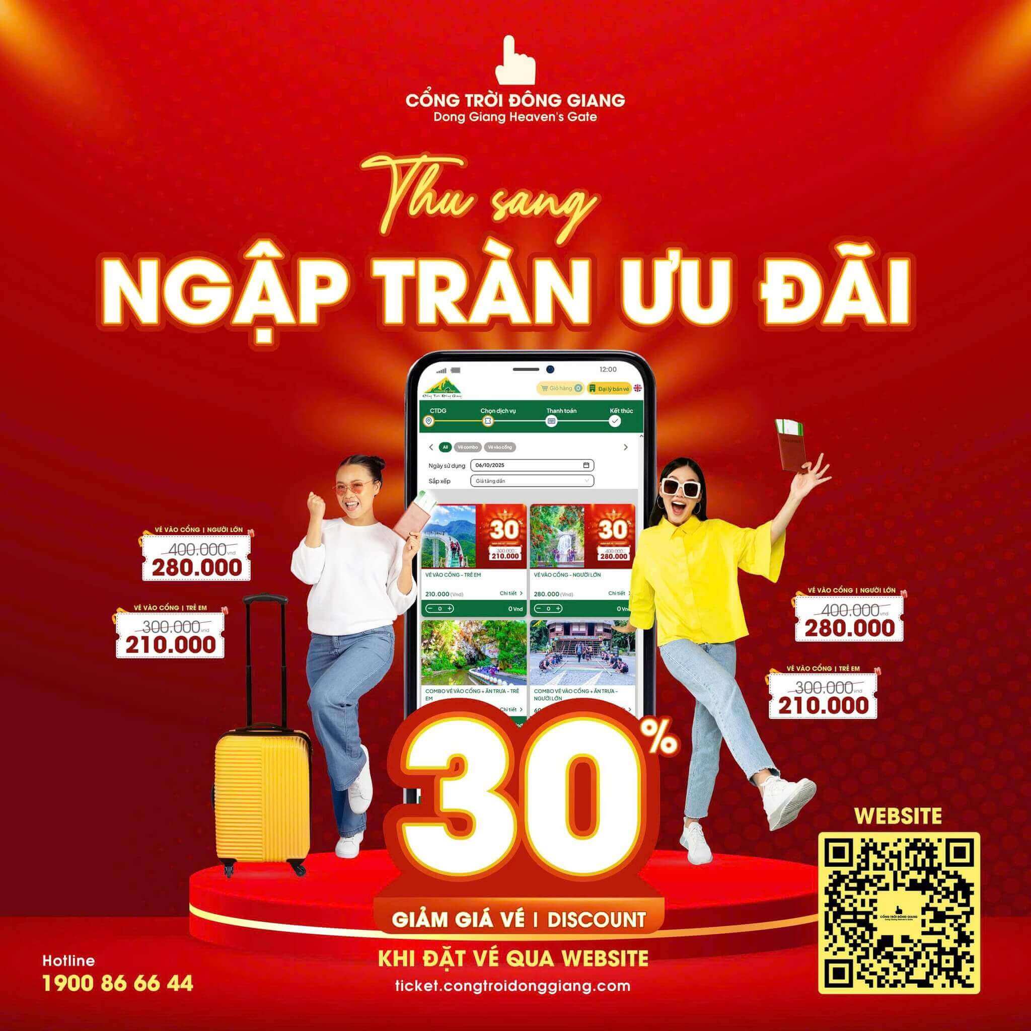 Giảm giá 30% vé tham quan Cổng Trời Đông Giang mua online ngay hôm nay!