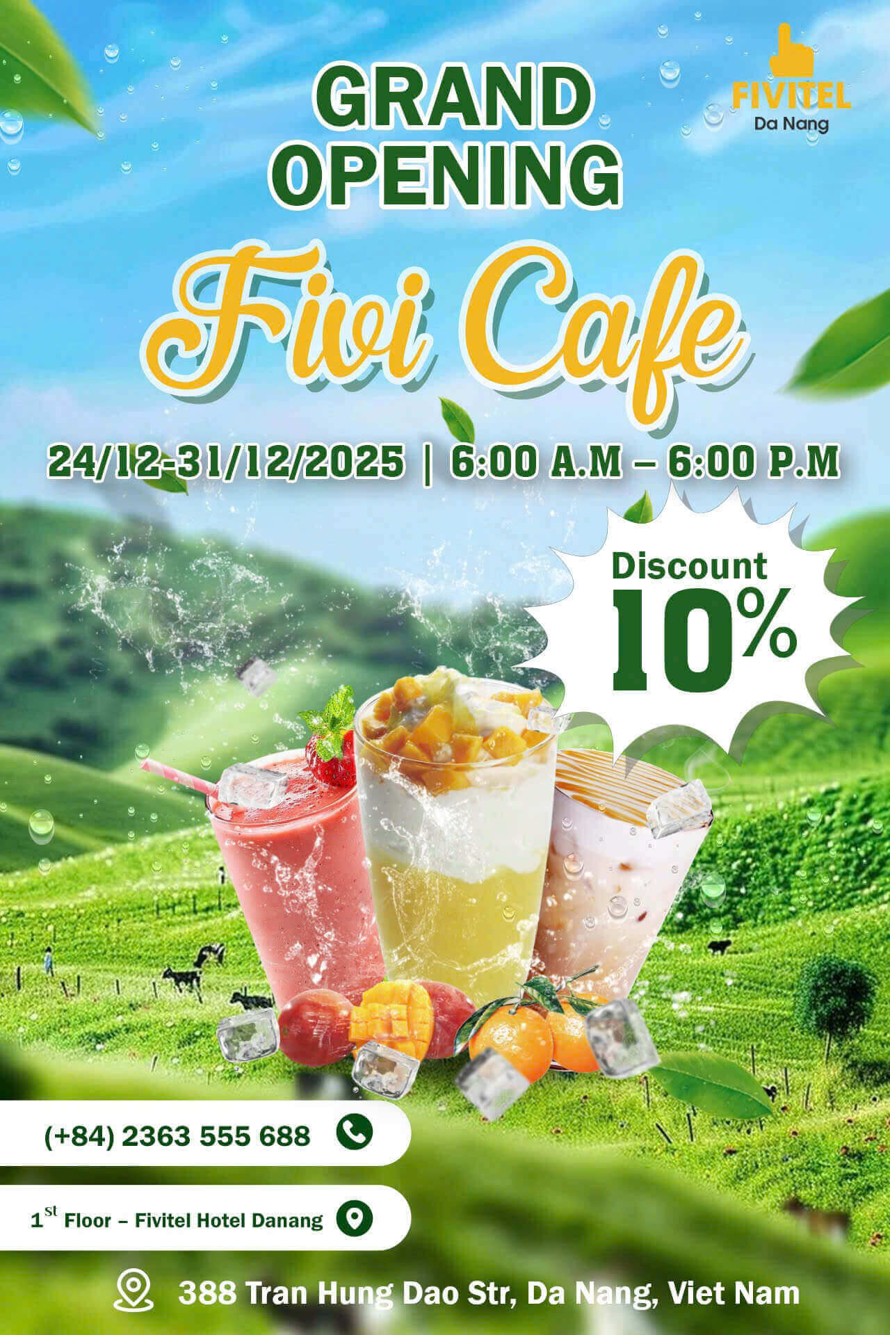 Fivi Cafe chính thức khai trương tại khách sạn Fivitel Đà Nẵng